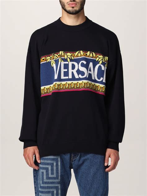 versace sweater round v|Versace sweater authentic.